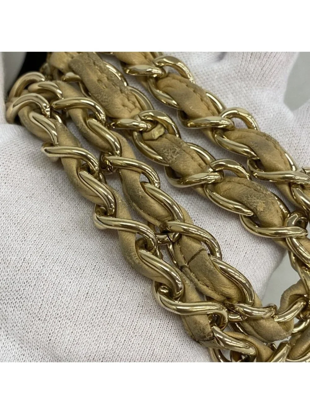 Chanel Tote Calfskin Black Beige Gold 2-Way